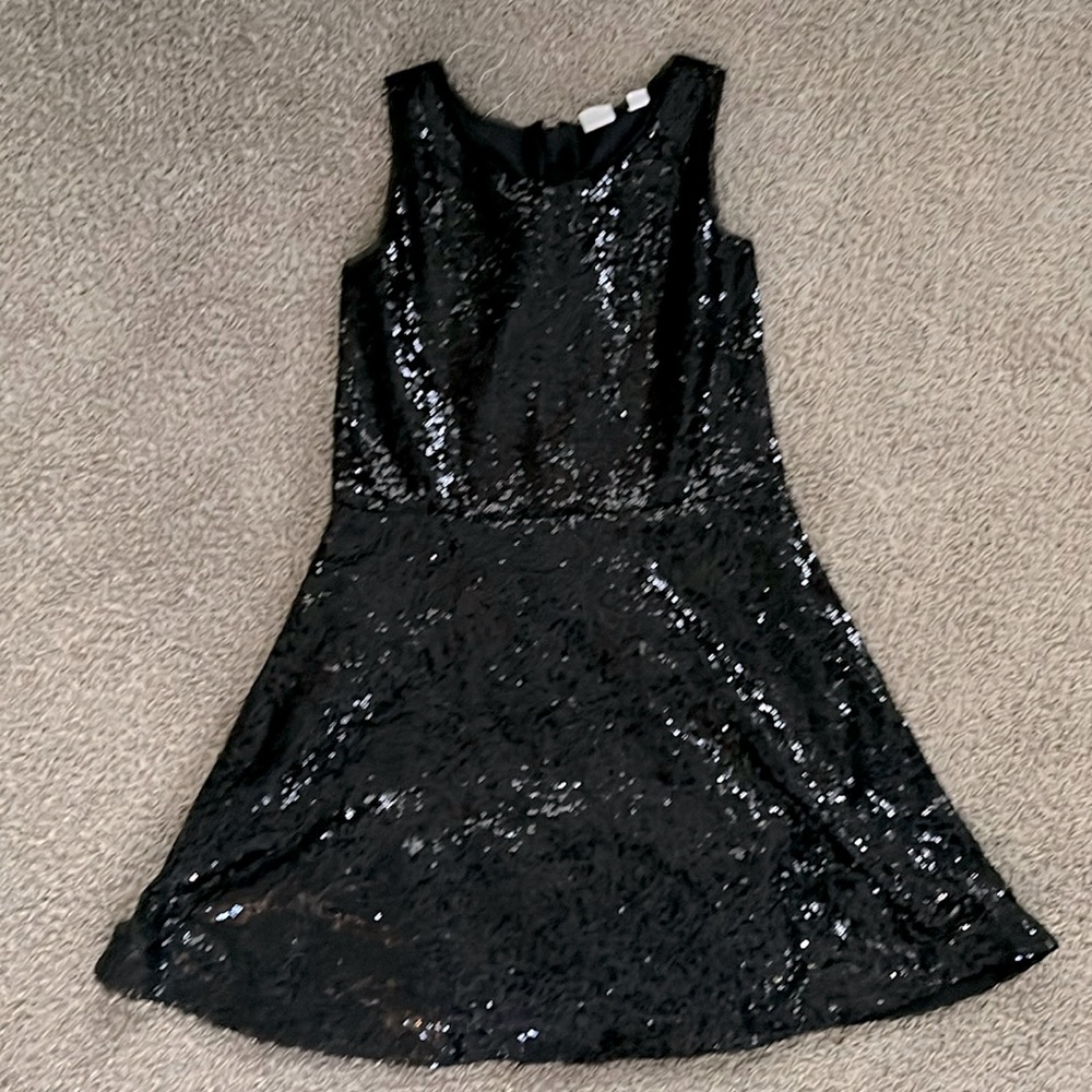 Black sequined dress